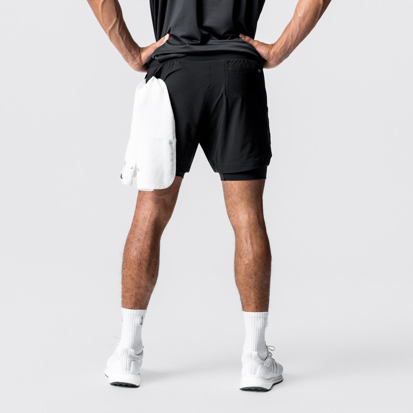 Men's Double-Layer Elastic Quick-Dry Sports Shorts SCDK1
