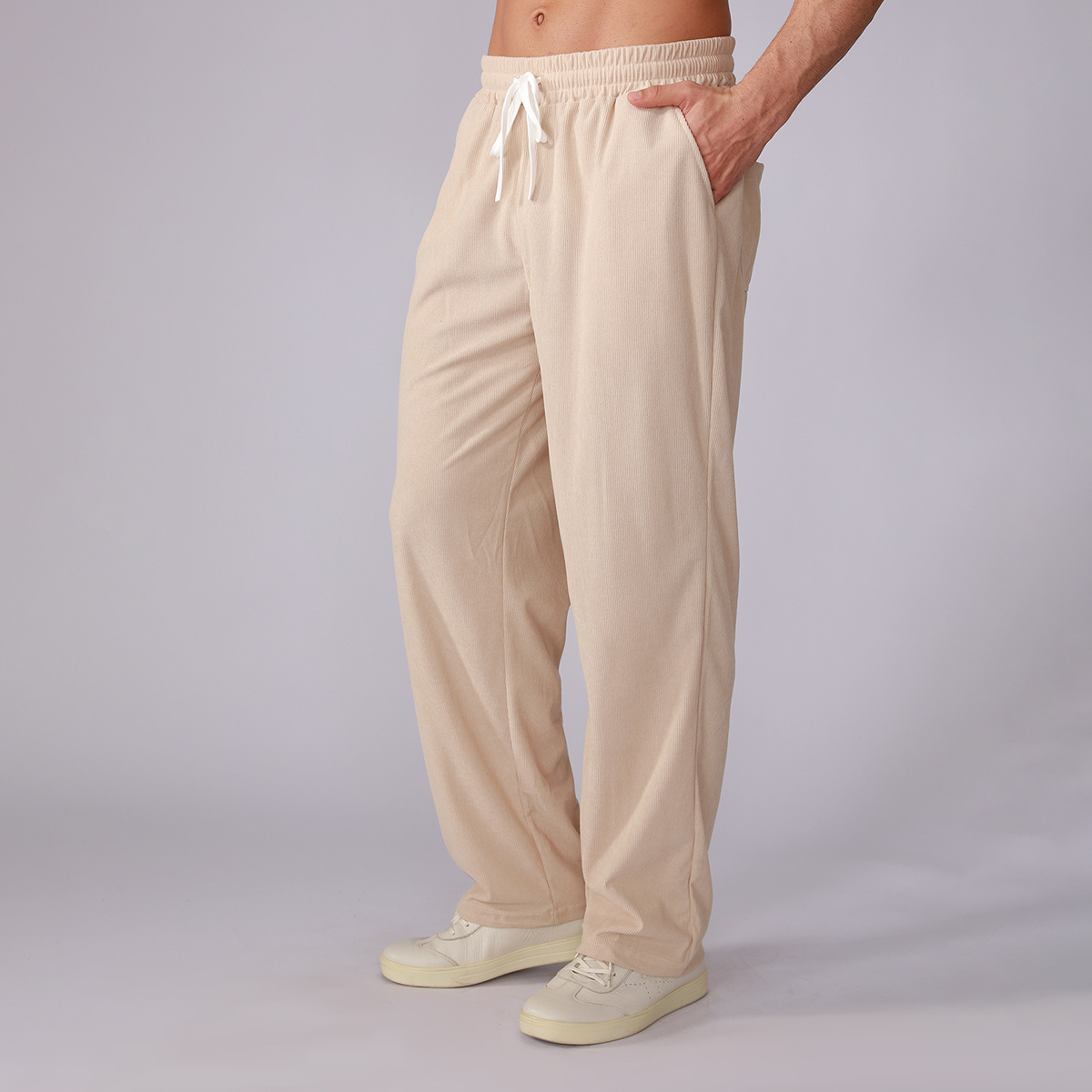 Men's Corduroy Breathable Lightweight Long Pants DXRCK1