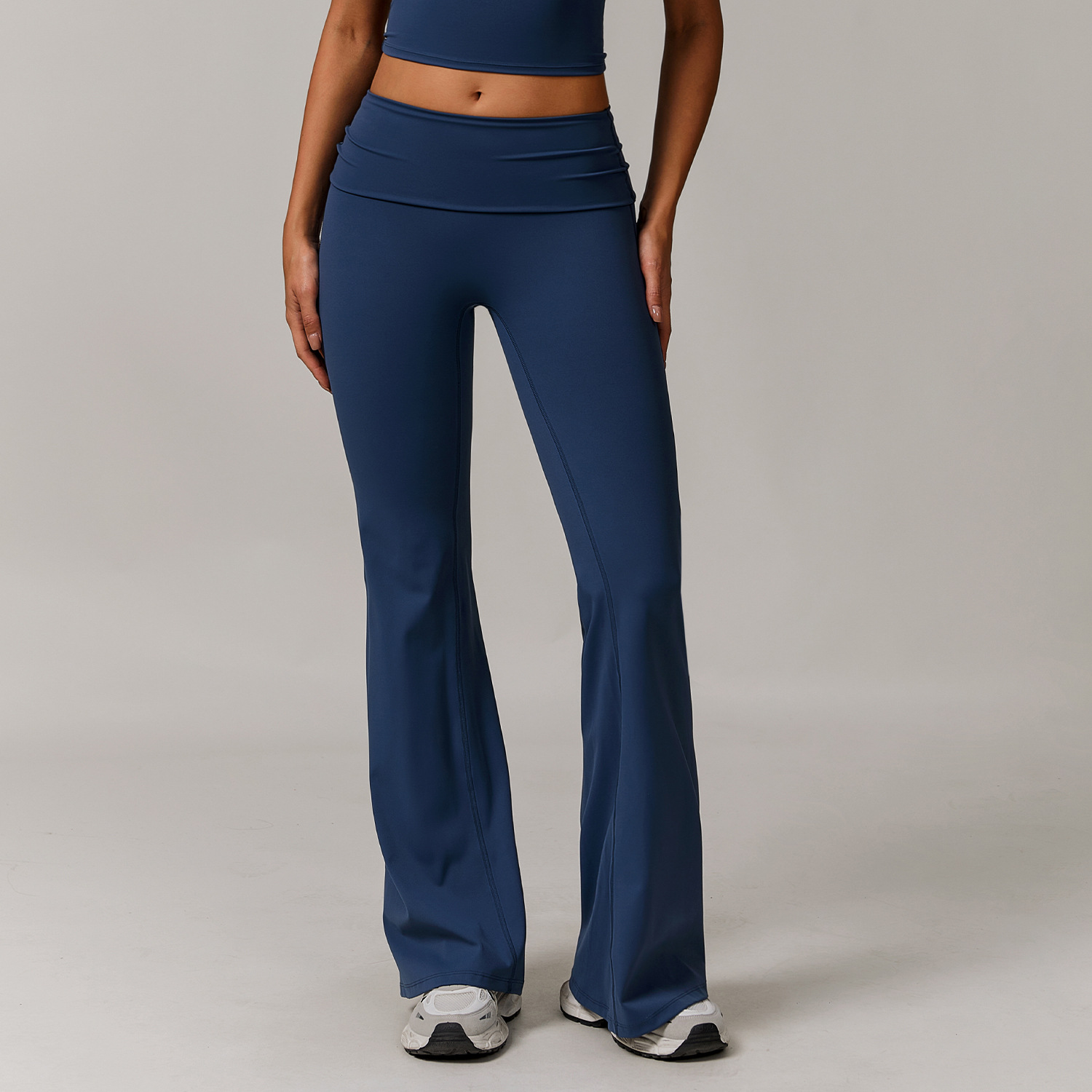 Flipped High Waist Yoga Bootcut Pants 8998 