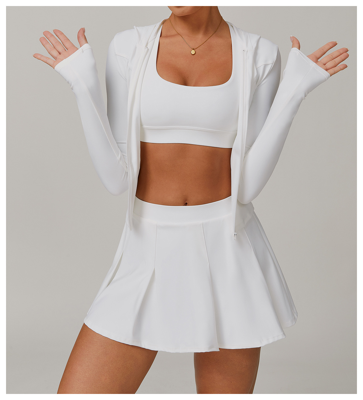 Soft Fabric Classic Long Sleeves Zip Down Yoga Top 3012