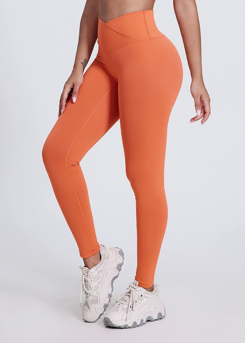 Cross-style Yoga Pants High-waisted Hip-lifting Pilates Fitness Leggings for women SKL-LQ5032