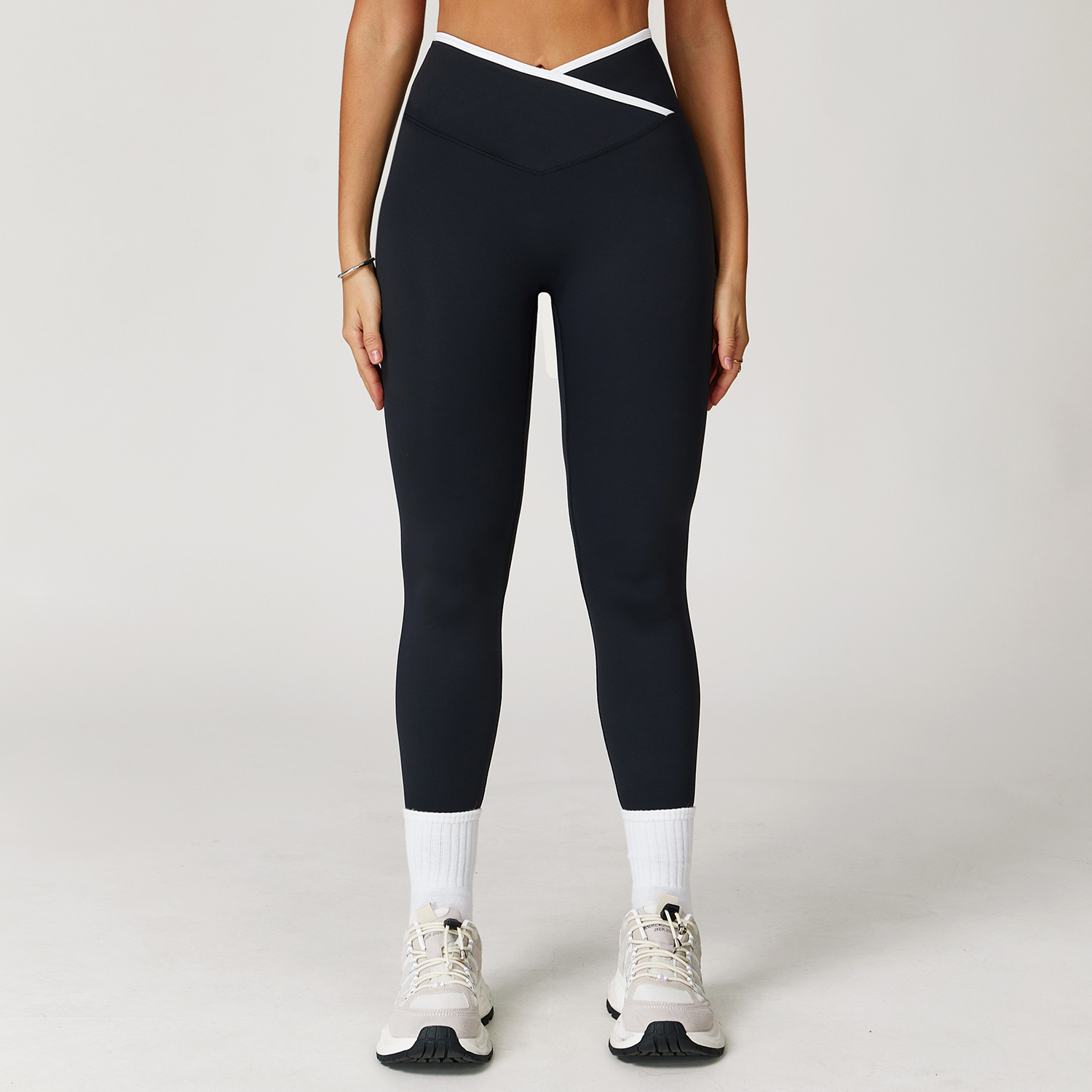 Women's Cross High-Waist Compression Yoga Leggings 9253