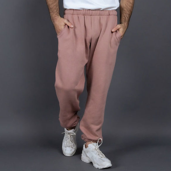  Men's Fleece-Lined Loose Fit Cuffed Long Pants CK822