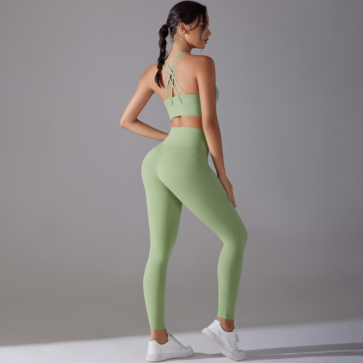  Crisscross Straps Quick-Dry Sportswear Fitness Set 7001