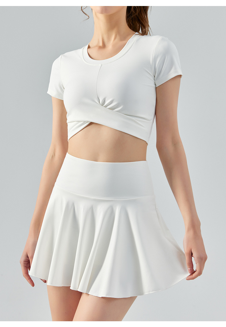 High-Waisted Tummy-Control Tennis Skirt  DSJ523