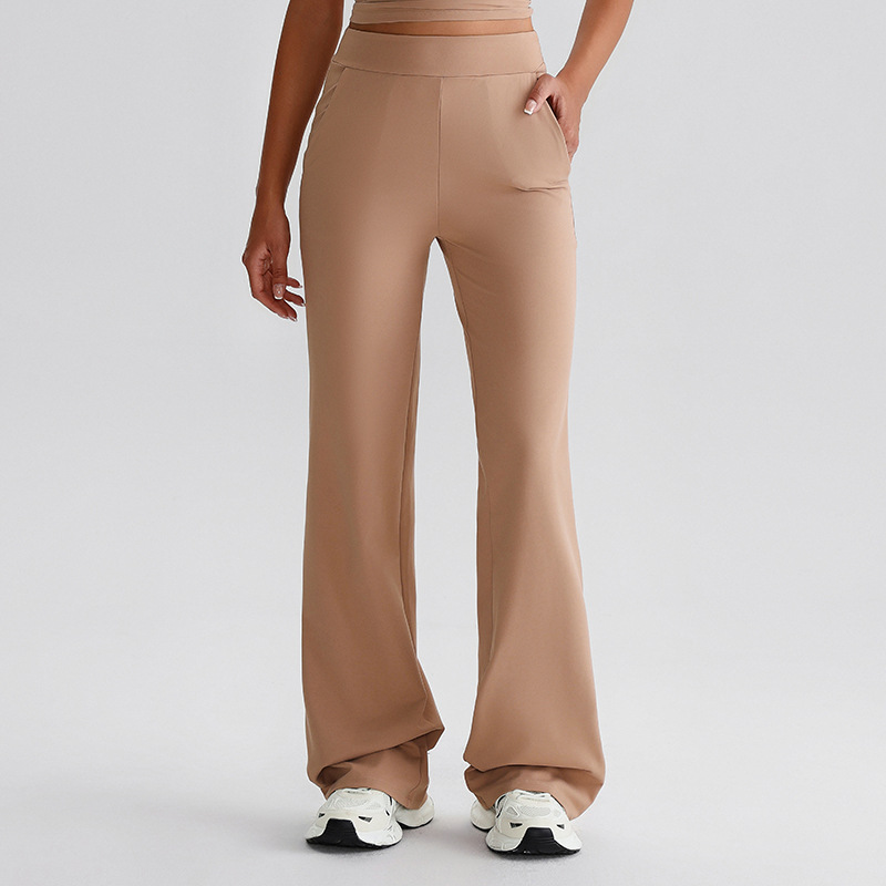 Side-pocket Leggings Flared Wide-leg Sports Yoga Pants SKL-LQ8027