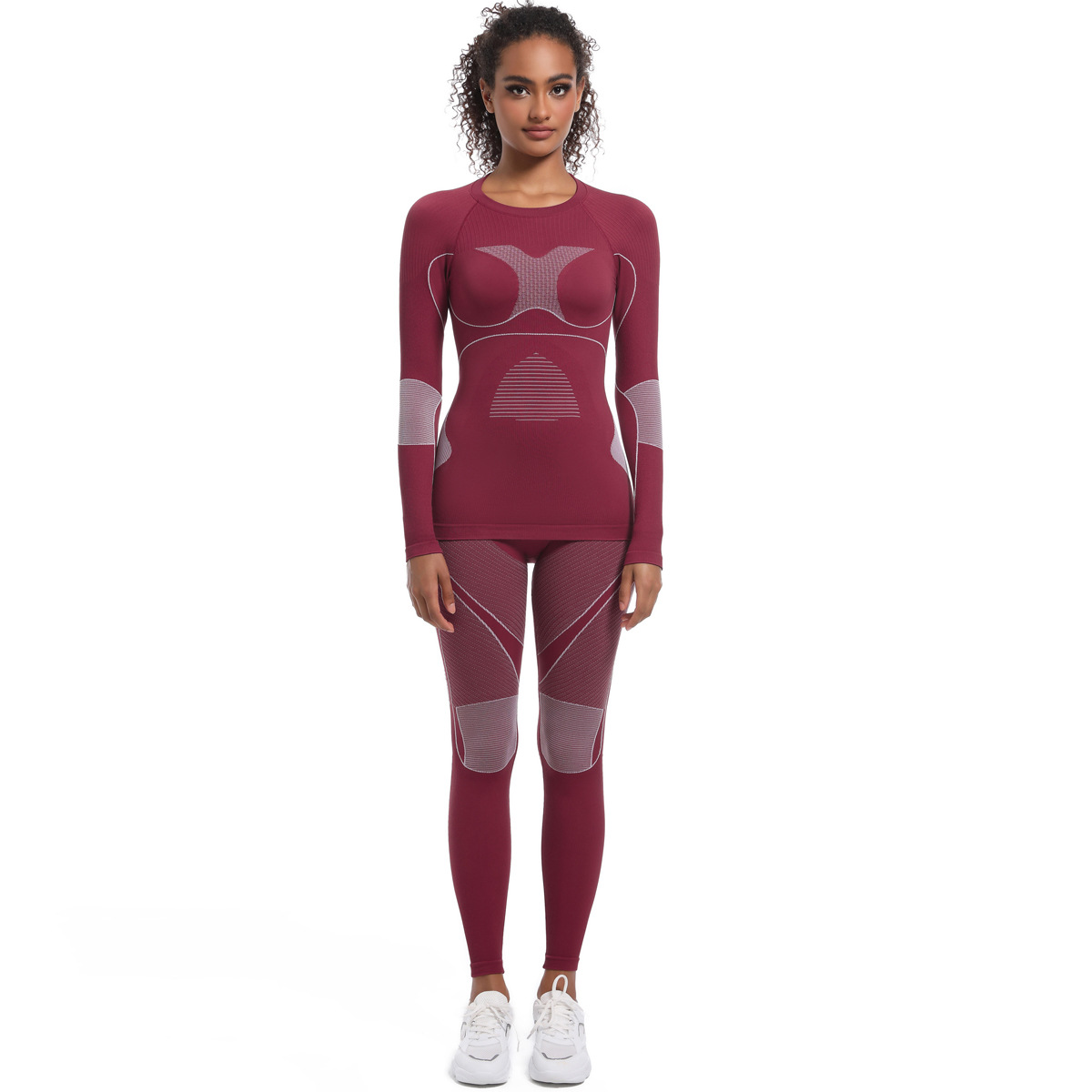  Long-Sleeve Yoga Wear for Women Outdoor Cycling Set 6675