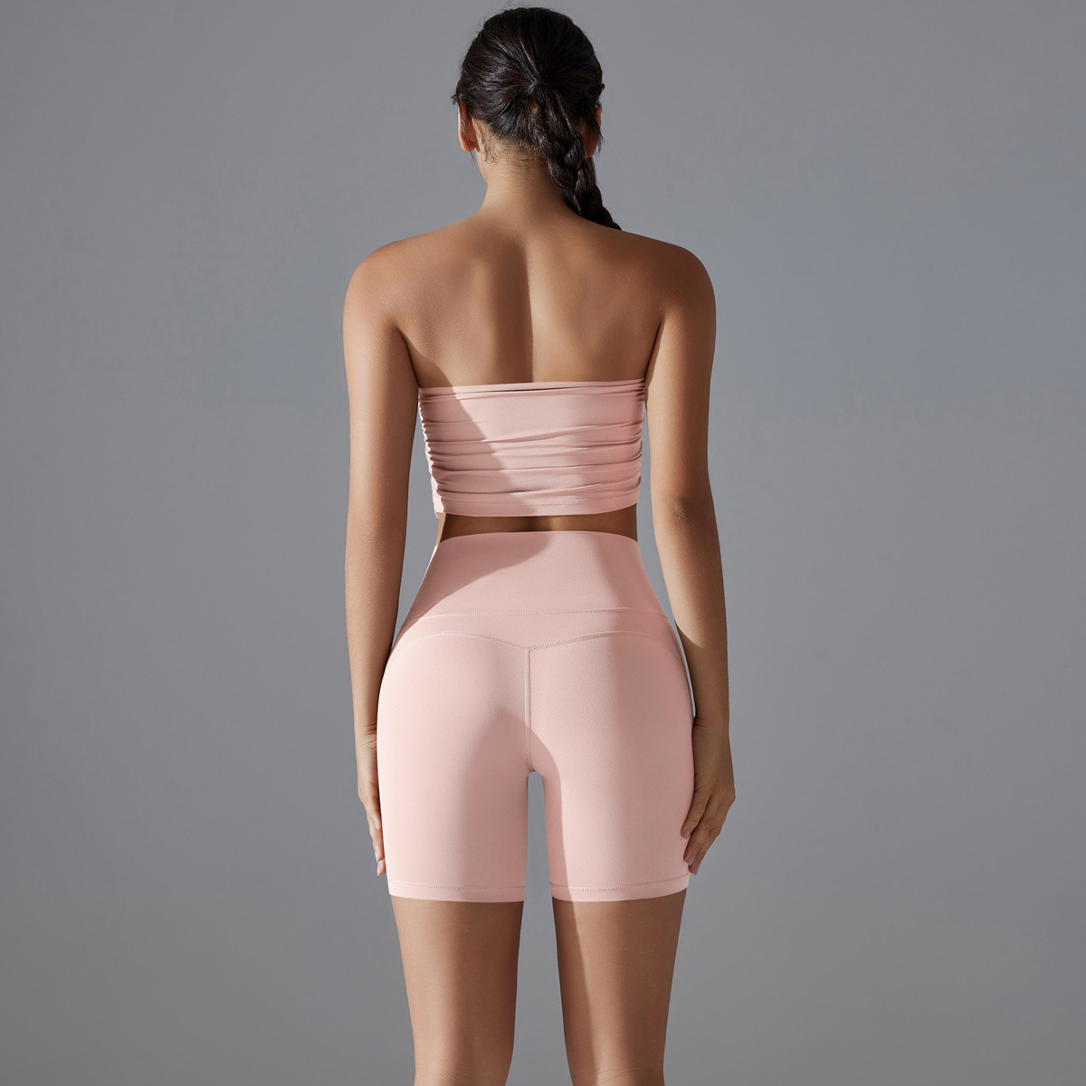  One-Piece Bandeau Sports Backless Set 7064