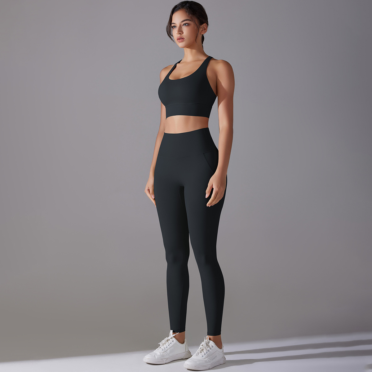  Crisscross Straps Quick-Dry Sportswear Fitness Set 7001
