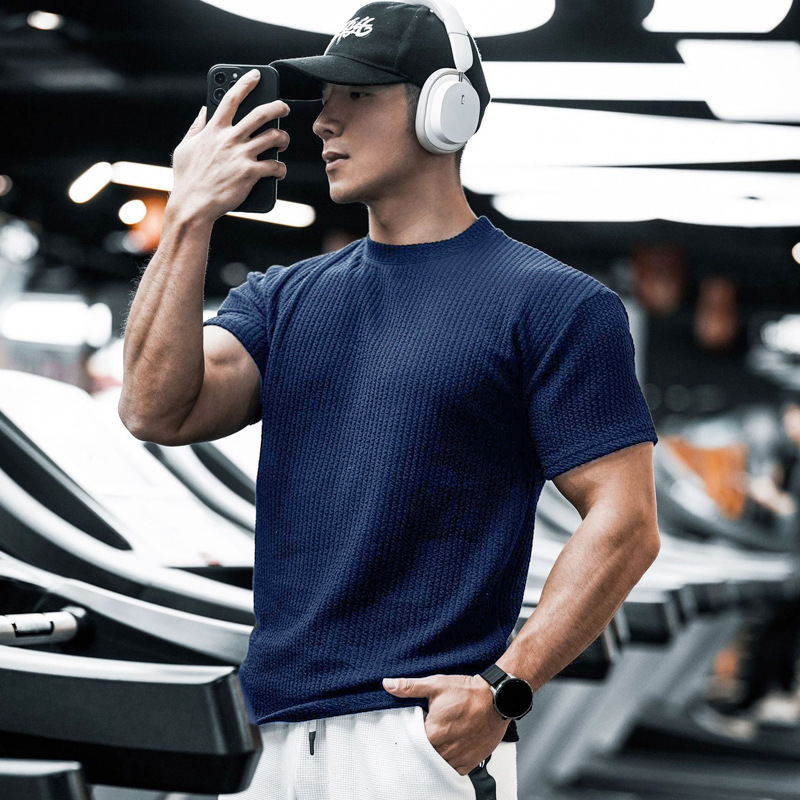Men's Quick-Dry Stretch Solid Color T-Shirt DX113