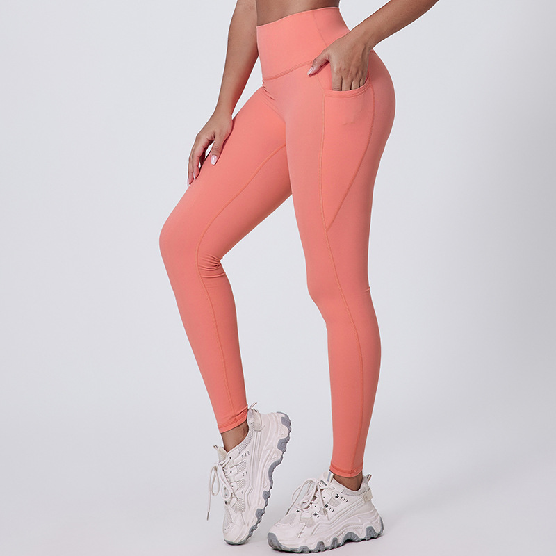 Tight-fitting Yoga Pants Without Embarrassing Lines With Pocket  High-waisted Fitness Leggings SKL-LQ5029