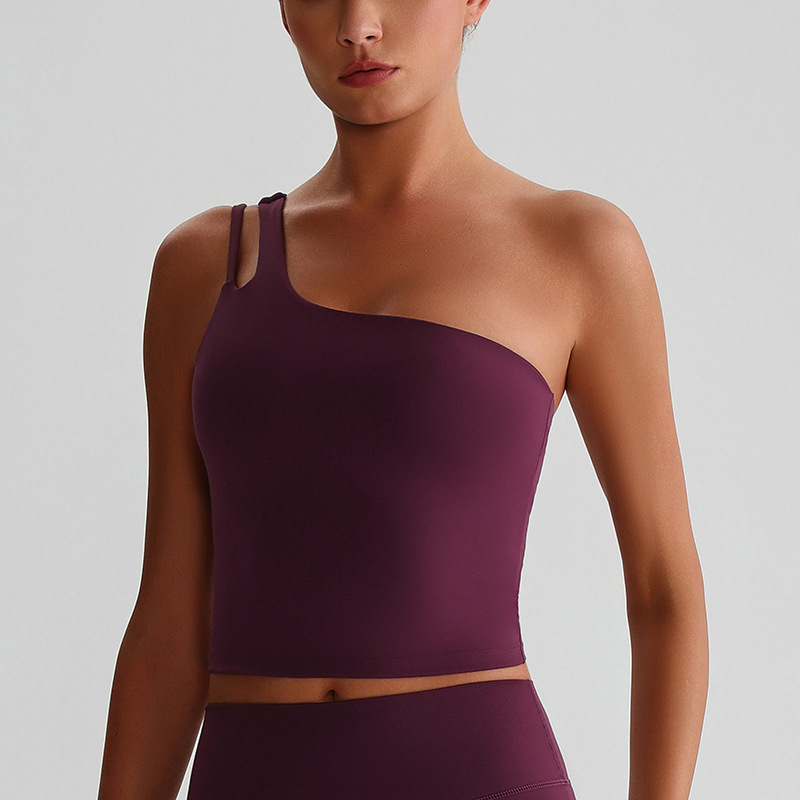 Off-the-shoulder Yoga Bra Running Fitness Vest SKL-LQ8029