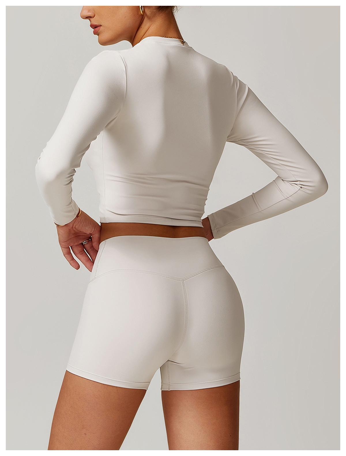 Soft Fabric Classic Slim Yoga Long - Sleeve Top 8886