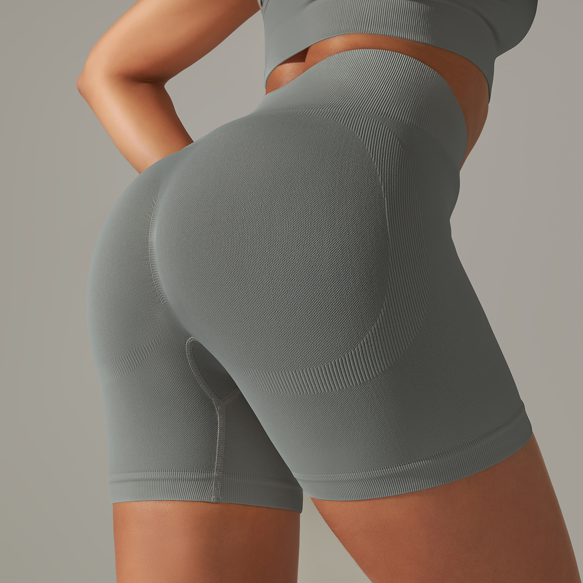 High-waisted Abdomen-toning Tight Sports Shorts 6610shorts