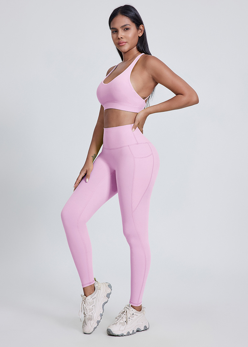 Tight-fitting Yoga Pants Without Embarrassing Lines With Pocket  High-waisted Fitness Leggings SKL-LQ5029