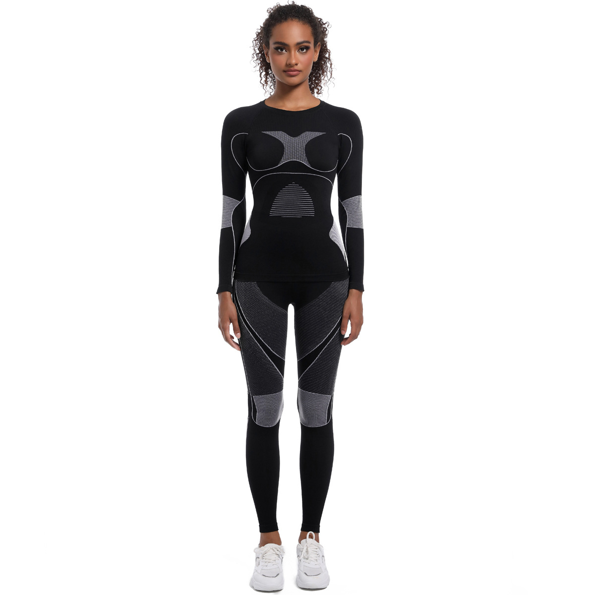  Long-Sleeve Yoga Wear for Women Outdoor Cycling Set 6675