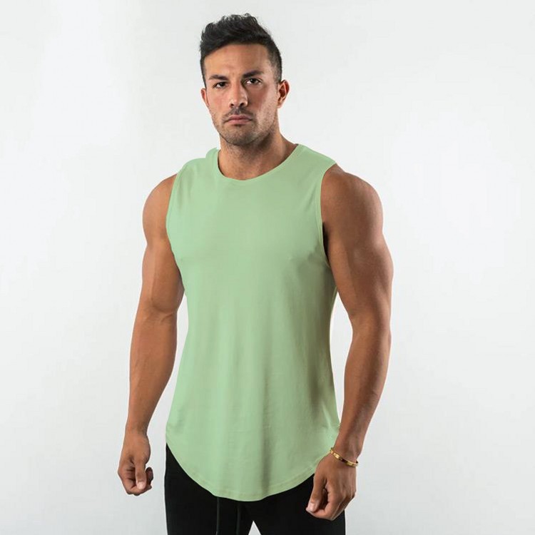 Men's Solid Color Cotton Vest Undershirts 20B4
