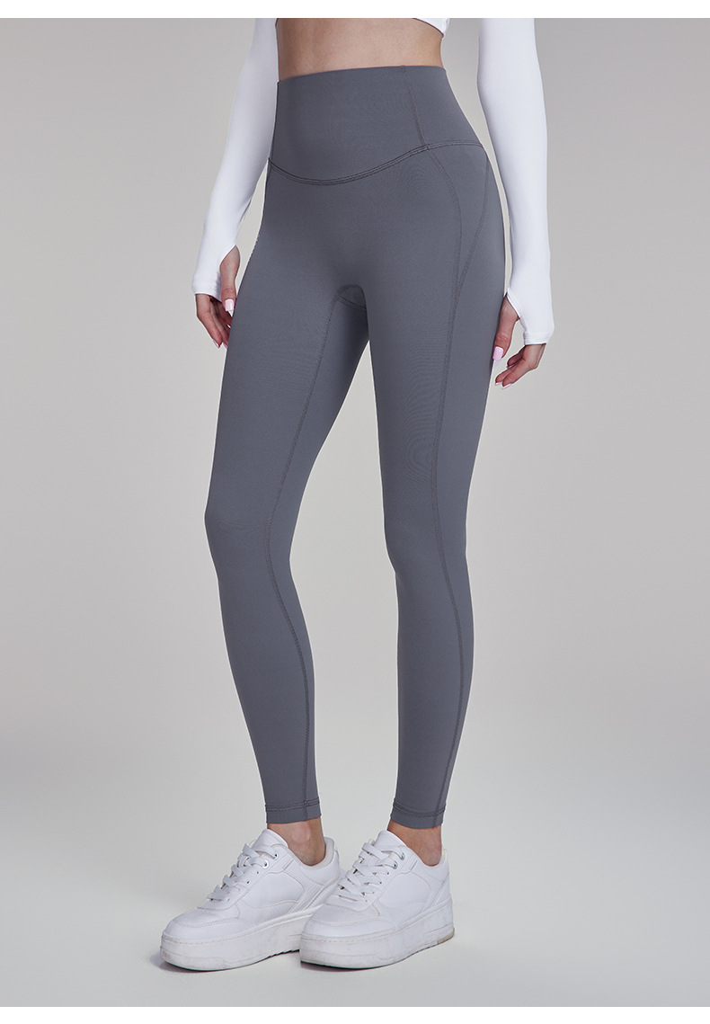 Lycra Waist & Back Pockets Reflective Strips Yoga Leggings DWUS124061