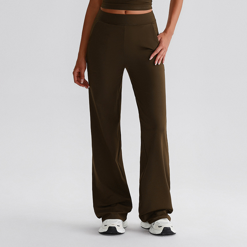 Side-pocket Leggings Flared Wide-leg Sports Yoga Pants SKL-LQ8027