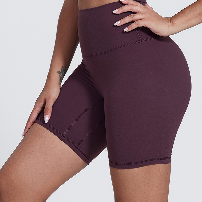 High-waisted Three-quarter Pants Seamless Slimming Fitness Shorts SKL-LQ5039