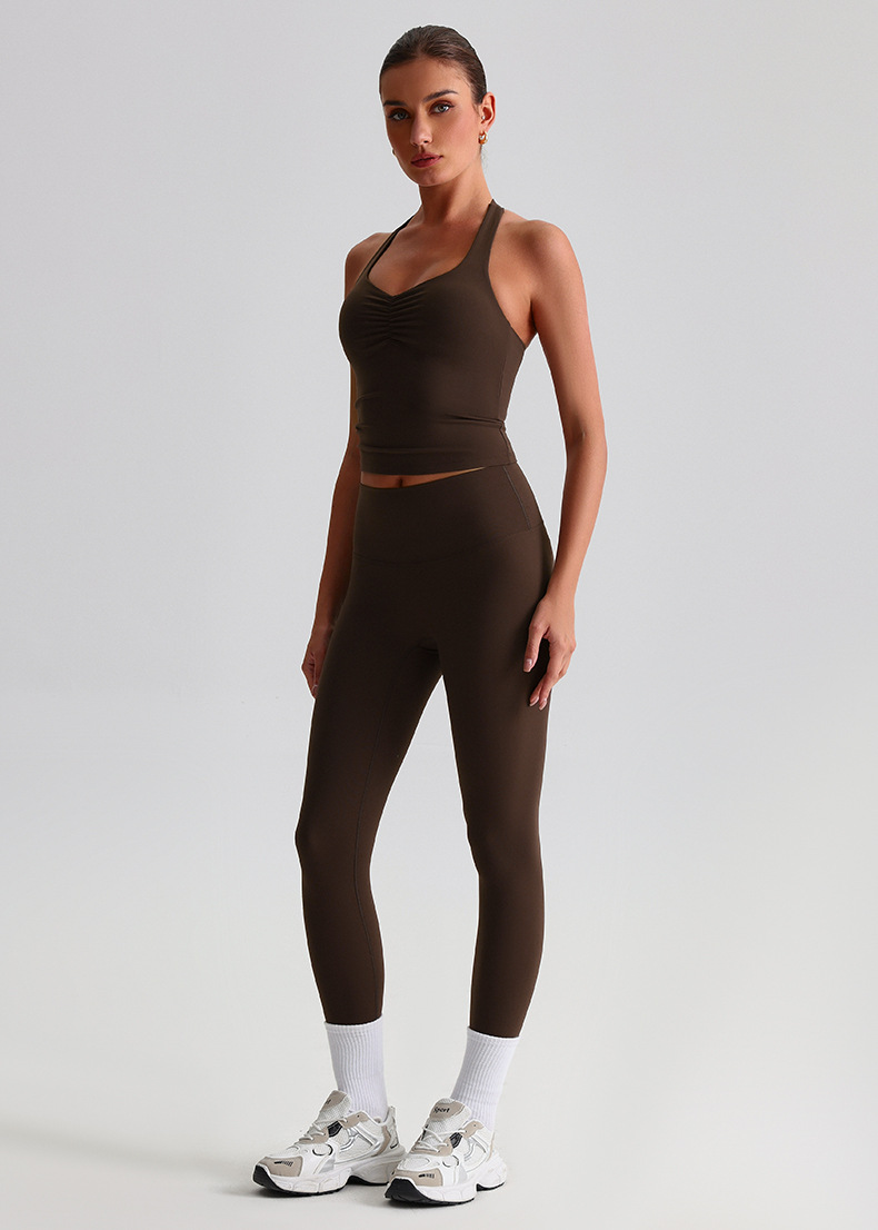  Sports Wide - Leg Pants Outdoor Running Fitness Two - Piece Set SKL-LQ8658