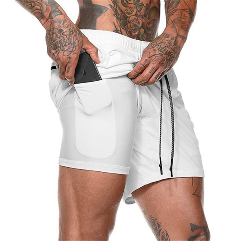Men's Mesh Quick-Dry Double-Layer Sports Shorts DK47
