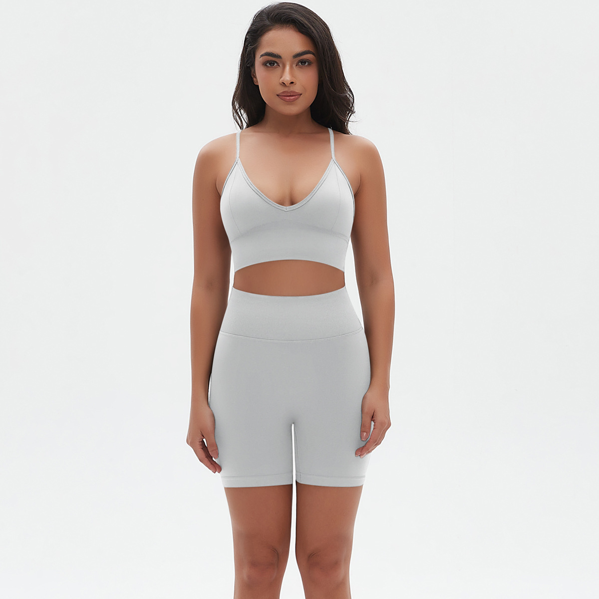  Spaghetti Straps Backless Sports Bra Set 6666