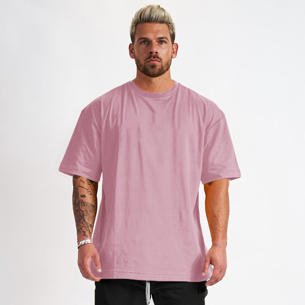Men's Round Neck Cotton Loose Fit T-Shirt TX38