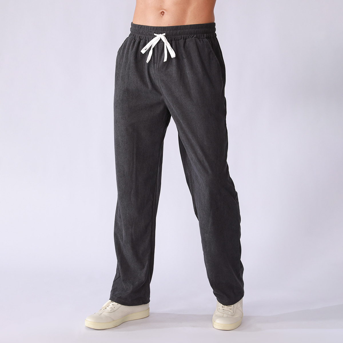 Men's Corduroy Breathable Lightweight Long Pants DXRCK1