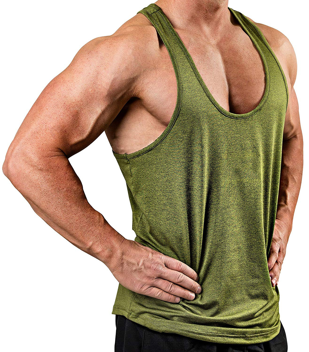 Men's Solid Color V-Neck Sleeveless Top ZDBX01