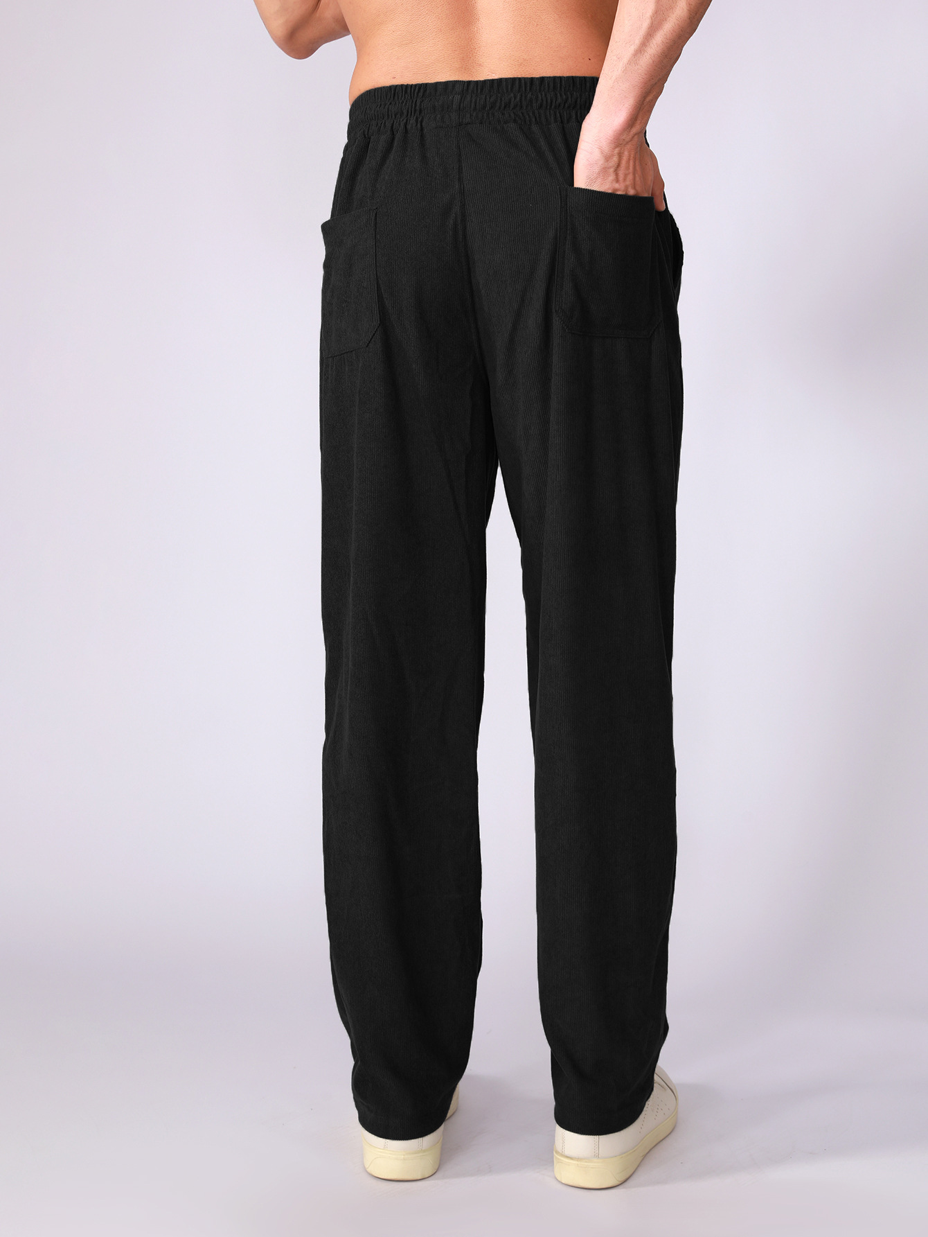 Men's Corduroy Breathable Lightweight Long Pants DXRCK1