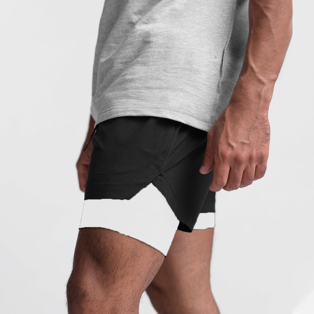 Men's Double-Layer Quick-Dry Sports Shorts FJ-DK-11
