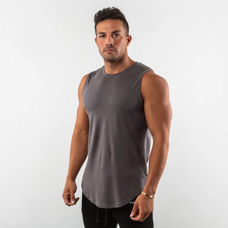 Men's Solid Color Cotton Vest Undershirts 20B4