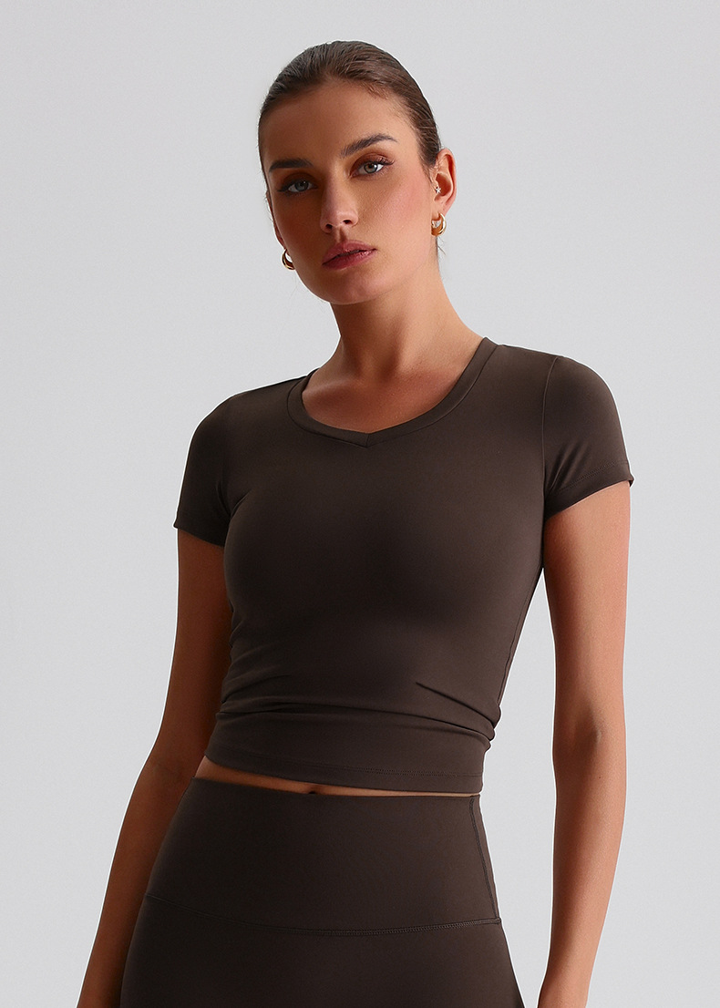 Quick-drying Yoga Wear T-shirt Short-sleeved Fitness Top SKL-LQ2199