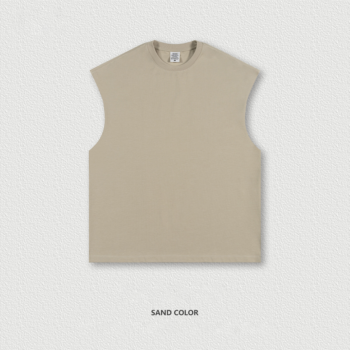  Earth Tone Street Loose Sleeveless Tank Top BES1501