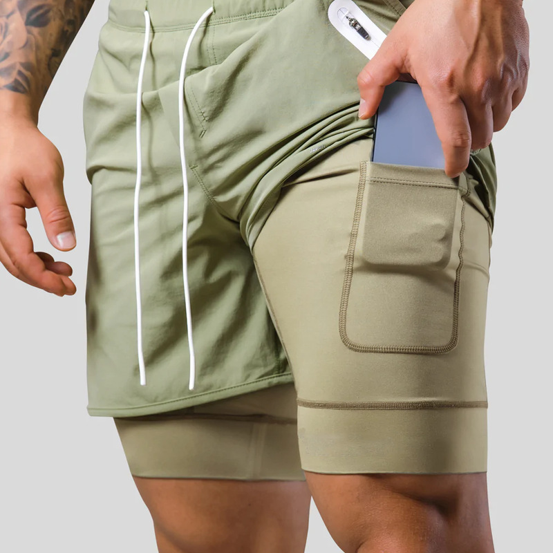 Men's Fake Two-Piece Quick-Dry Shorts LYFT
