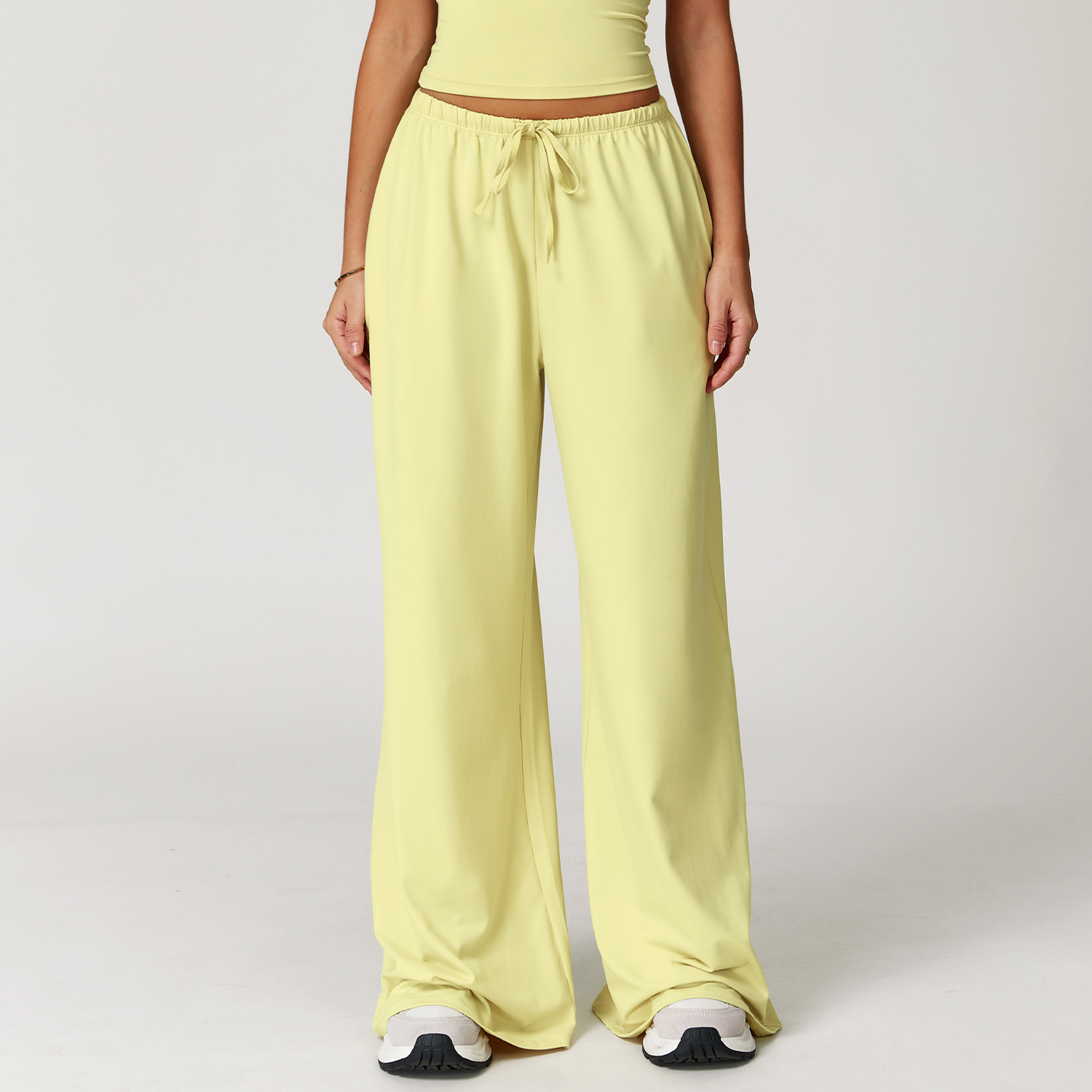Wide Leg Drawstring Sports Casual Pants 3058