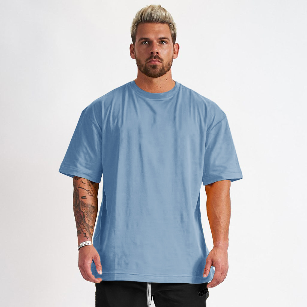 Men's Round Neck Cotton Loose Fit T-Shirt TX38