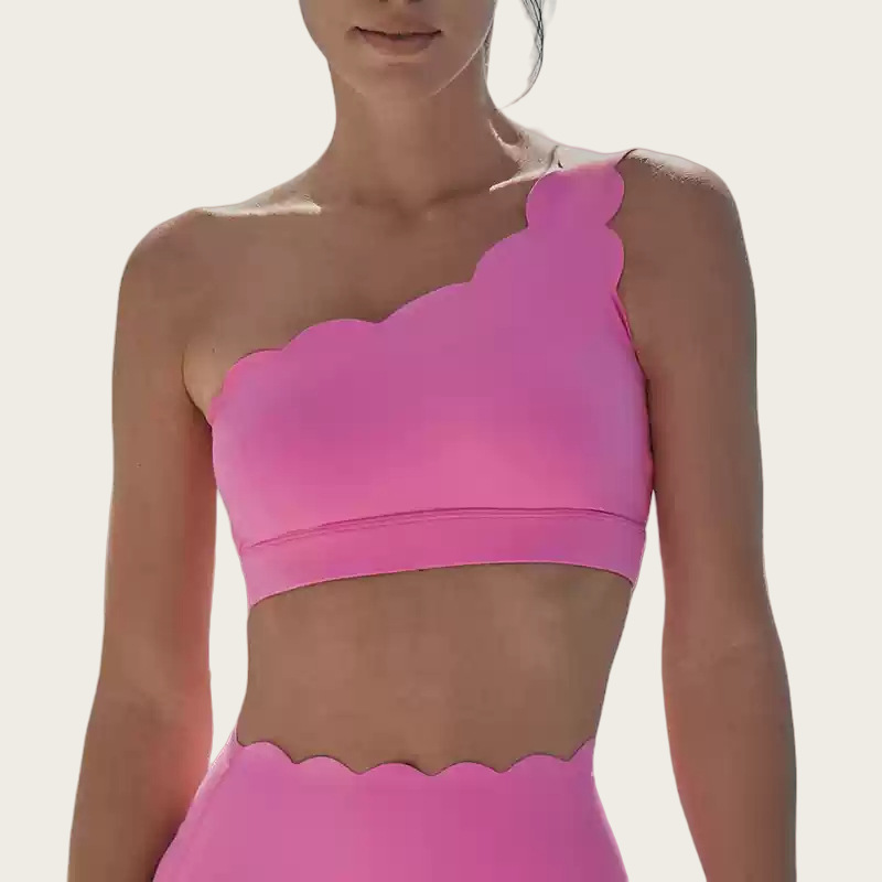  Single - Shoulder Strap Detachable Cup Sports Underwear Bra for Women SKL-FNK202414