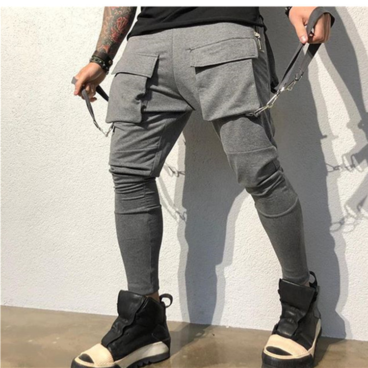 Men's Multi-Pocket Cuffed Work Pants s081