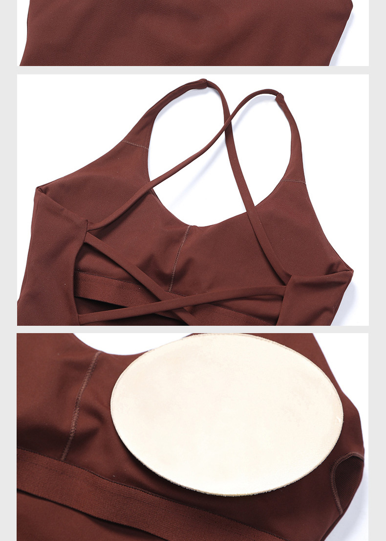 Nude Sexy Crossed Beautiful Back Detachable Breast Pad Yoga Bra SKL-LQ8028