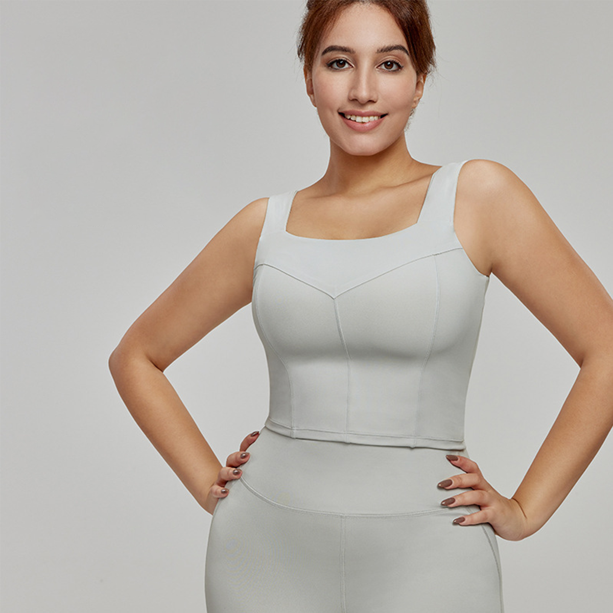 Plus-Size Solid Yoga Athletic Tank Top  DWB215005