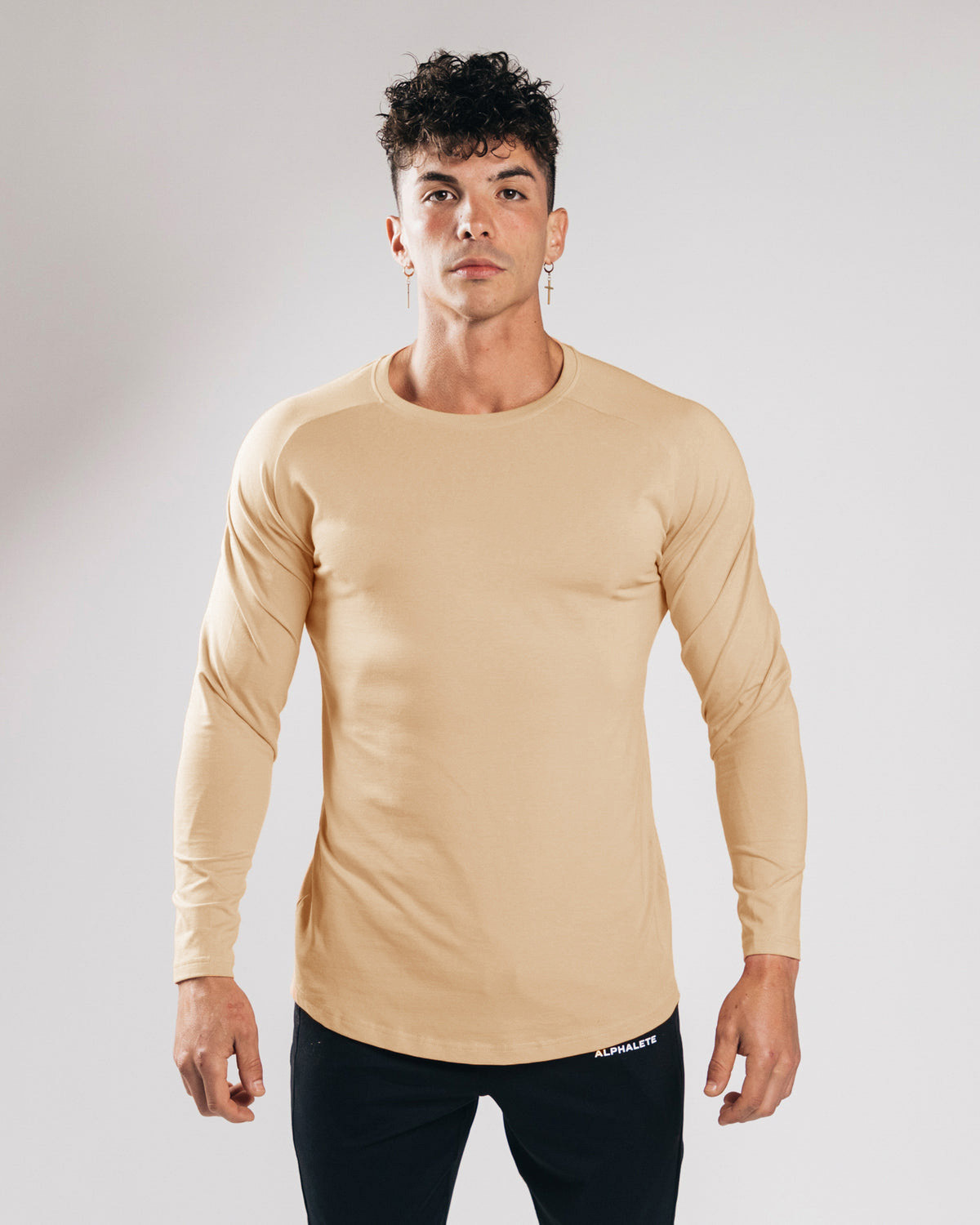 Men's Stretchy Cotton Long Sleeve T-Shirt CX905