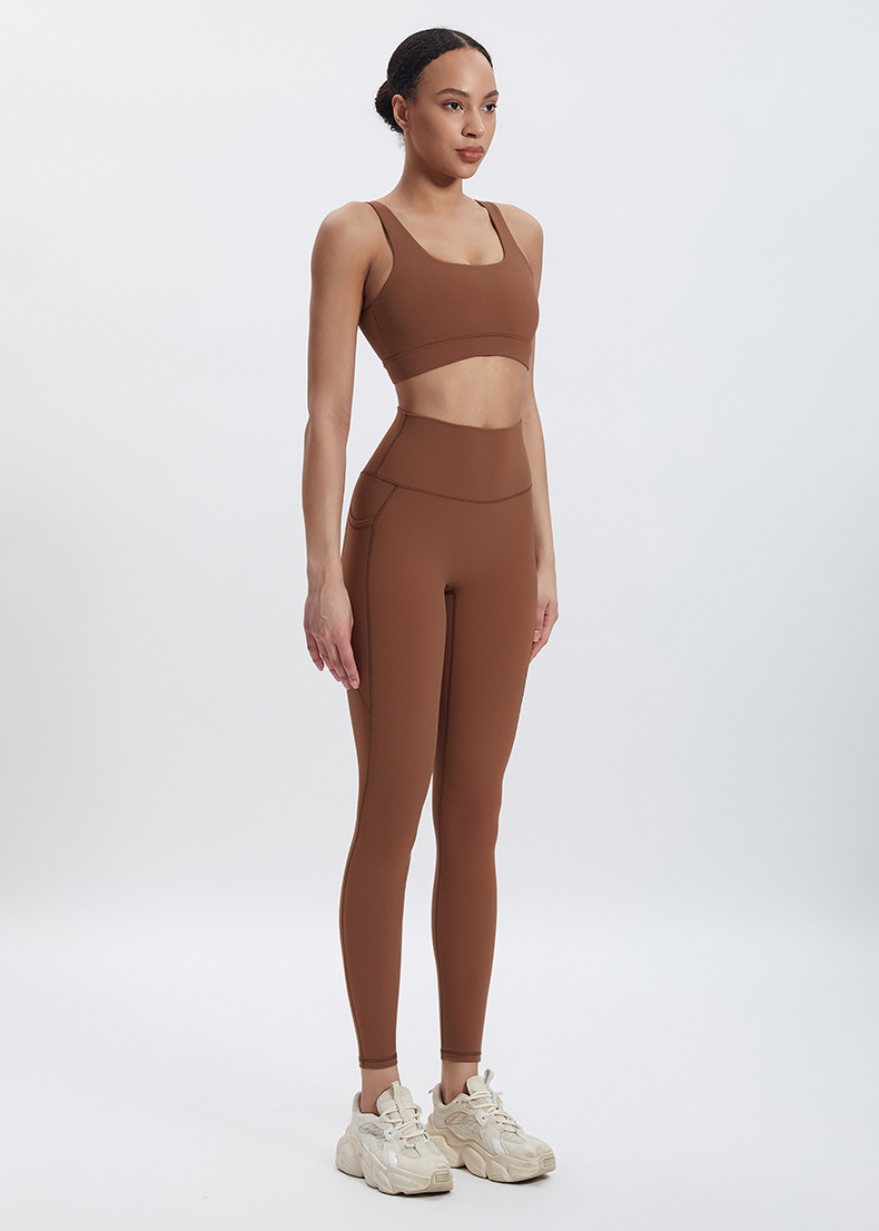 Tight-fitting Yoga Pants Without Embarrassing Lines With Pocket  High-waisted Fitness Leggings SKL-LQ5029