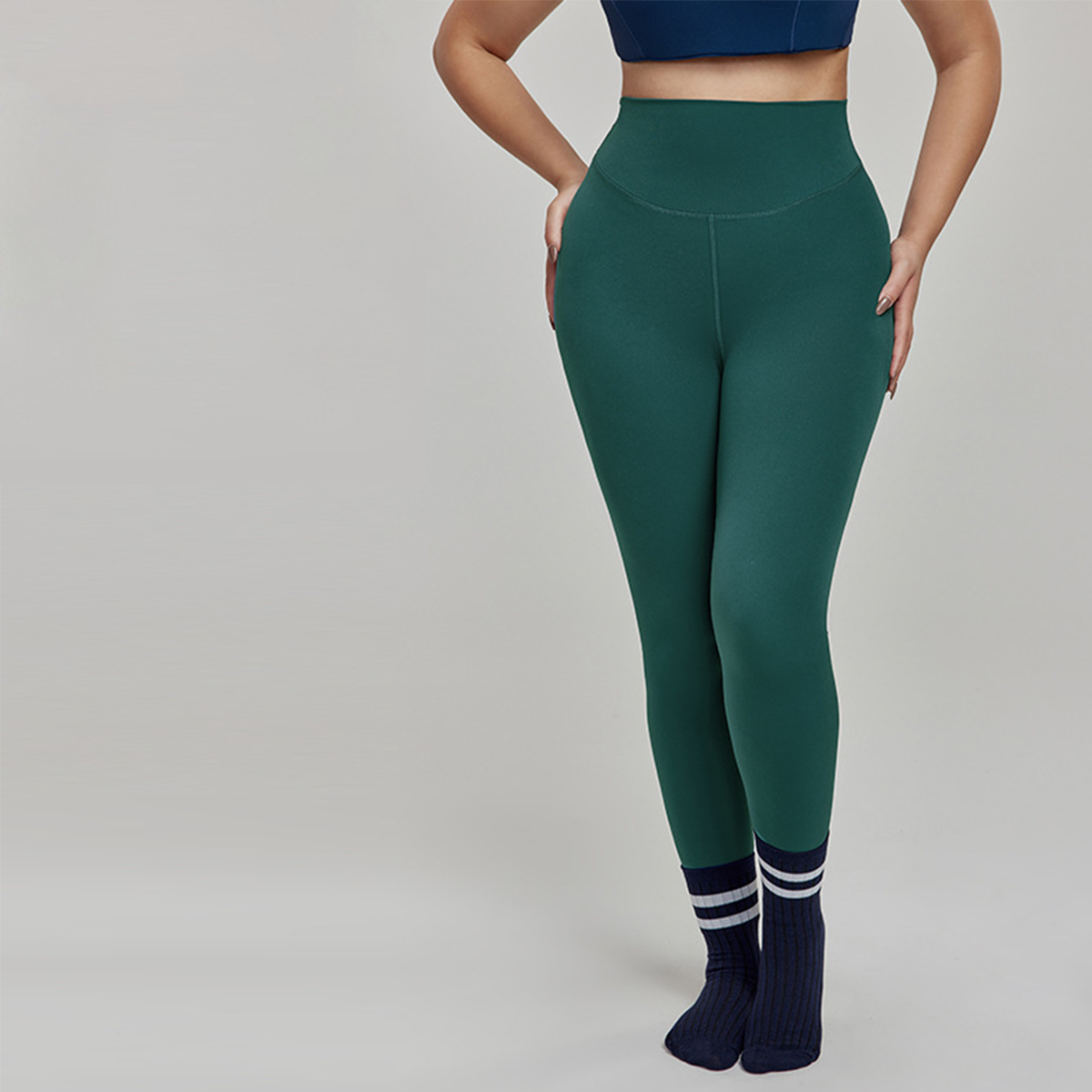 High-Waisted Tummy-Control Plus-Size Yoga Pants  DWP215014