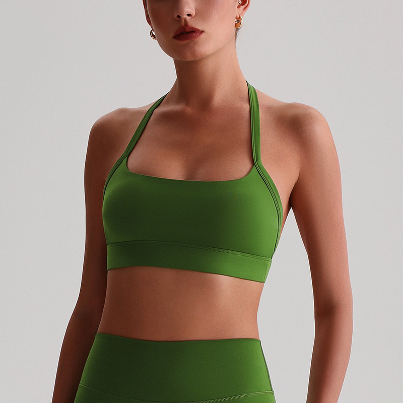 Beautiful Back Halter-neck Strapless Sports Underwear Training Fitness  Bra With Pads SKL-LQ8020