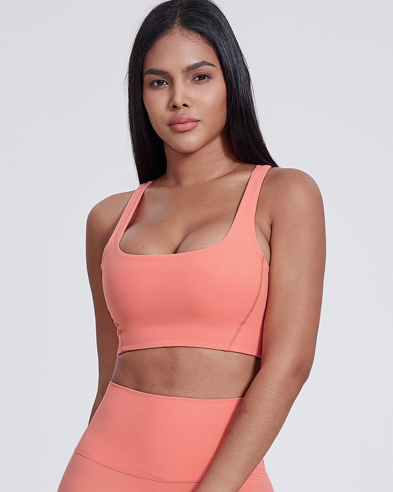 Square - neck I - shaped - back Yoga Fitness Bra SKL-LQ5007