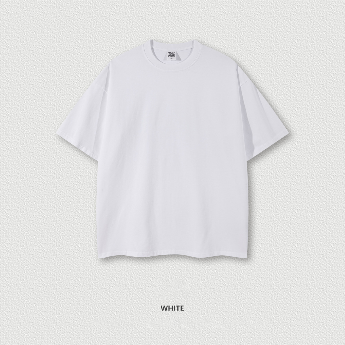  Earth Tone Short Sleeve Teen Loose White T-Shirt BE1199