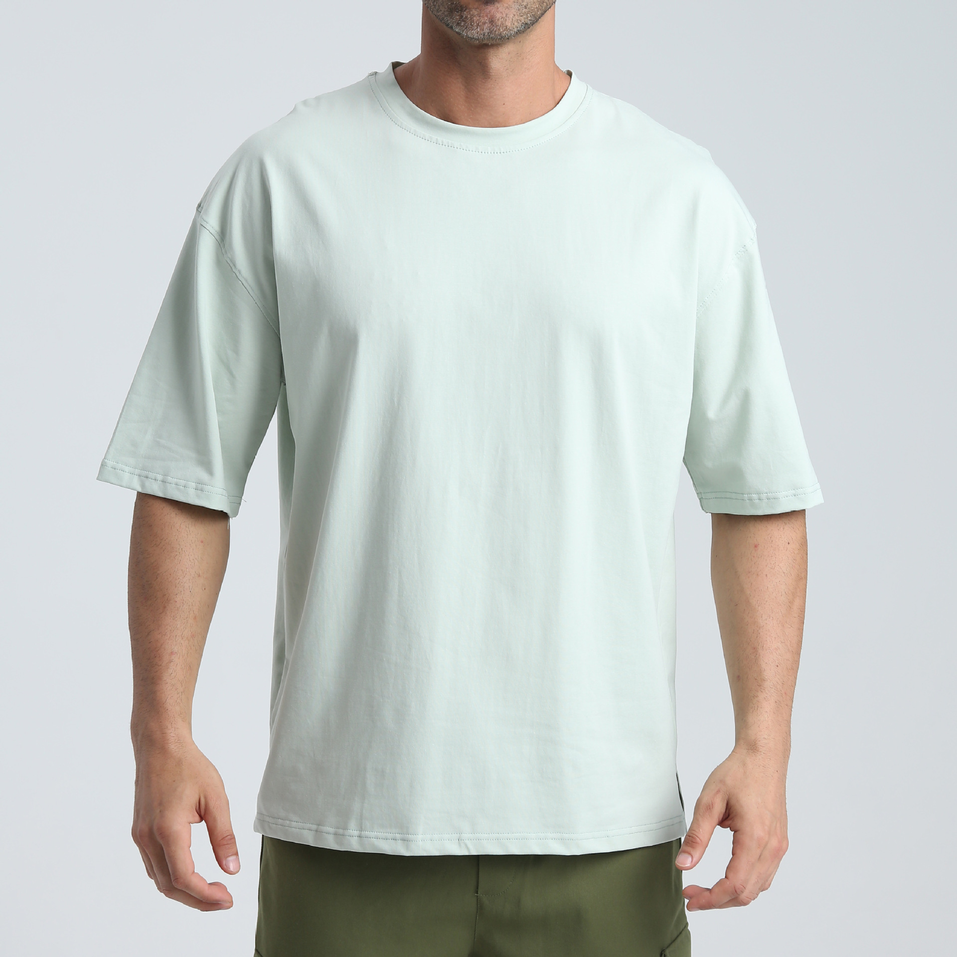 Men's Crew Neck T - Shirts with Side Slits TX222