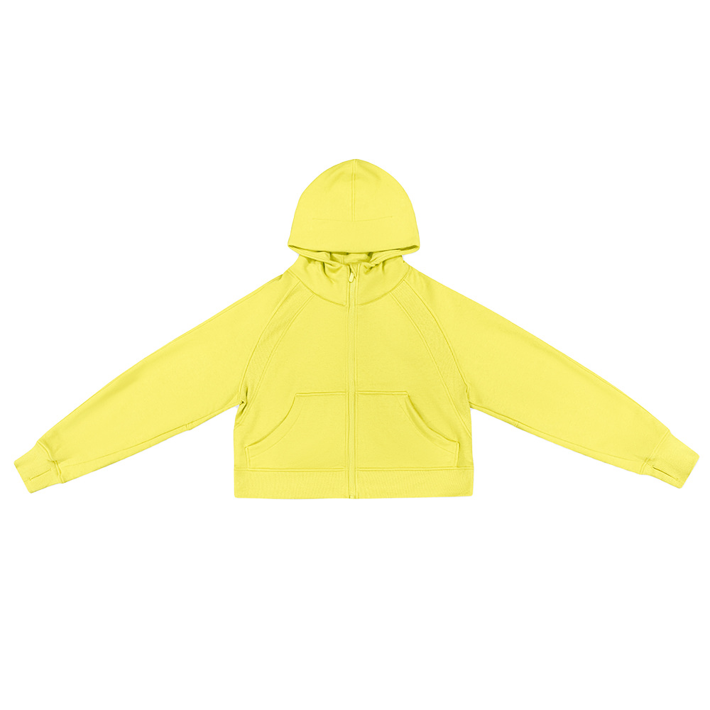  Fleece-Lined Warm Zippered Long-Sleeve Hooded Sweatshirt 7024